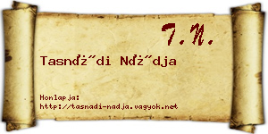 Tasnádi Nádja névjegykártya
